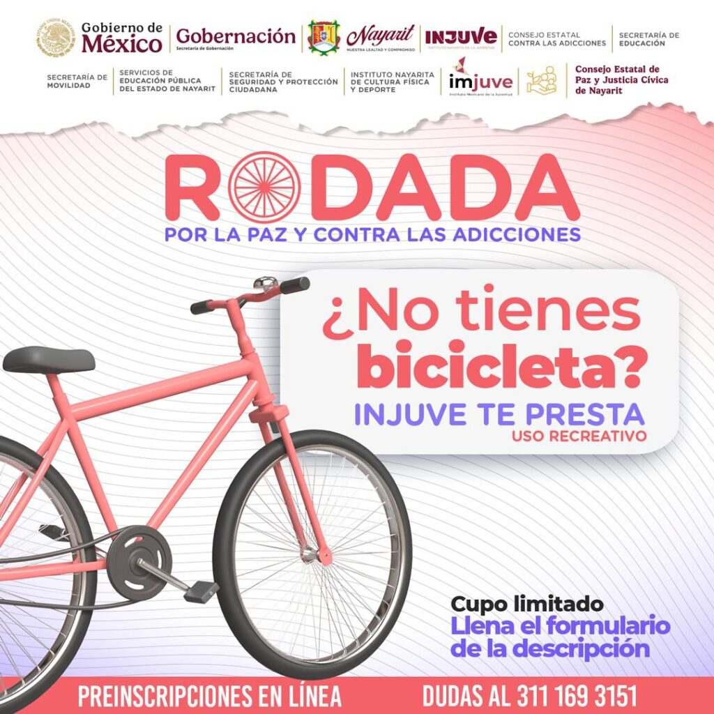 ¿Quieres unirte a la Rodada por la Paz, pero no tienes bici?