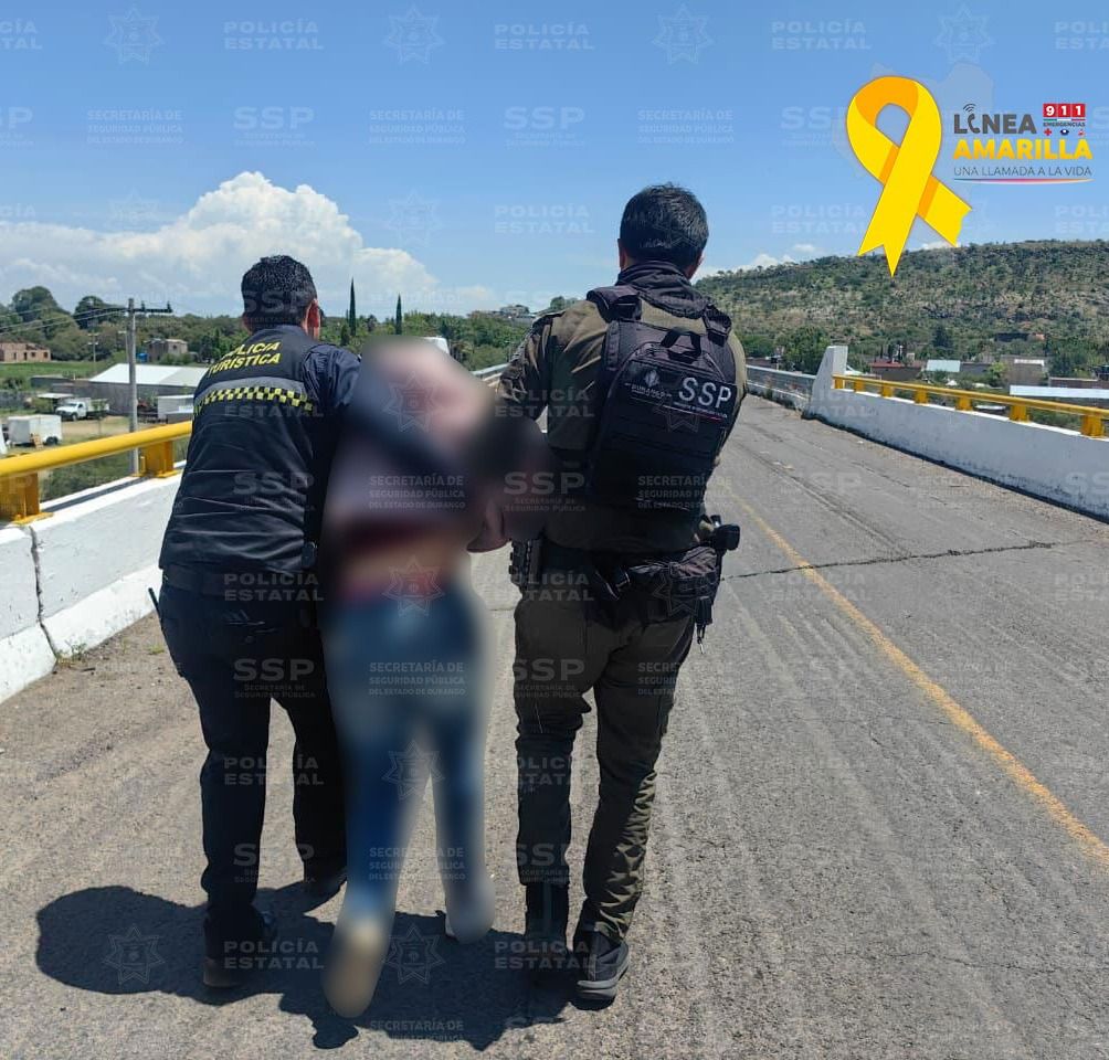 Mujer rescatada por la Línea Amarilla