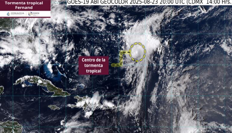 Tormenta tropical «Fernand» se forma en el Atlántico central; traerá fuertes lluvias a México