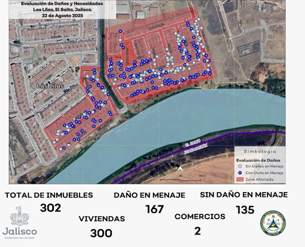 Gobierno de Jalisco apoyará a familias afectadas por inundaciones en El Salto