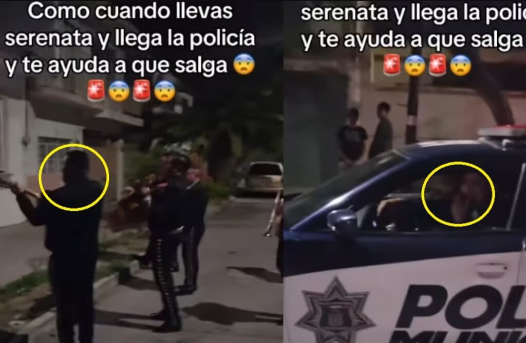 Patrulla ayuda a joven que llevaba serenata