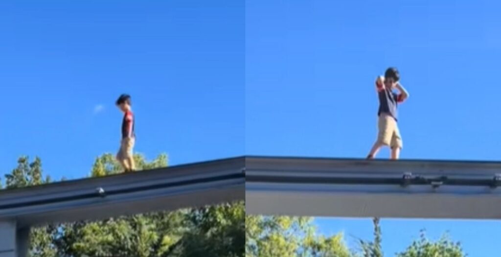 VIDEO: Niño perdido causa pánico al aparecer caminando sobre las vías de aerotrén