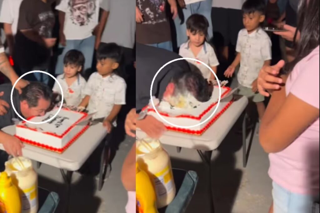 Empujón en la «mordida» desata épica venganza y arruina el pastel