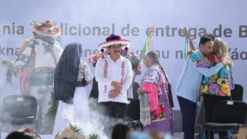 Nuevos ministros de la Corte reciben bastón de mando de los pueblos indígenas