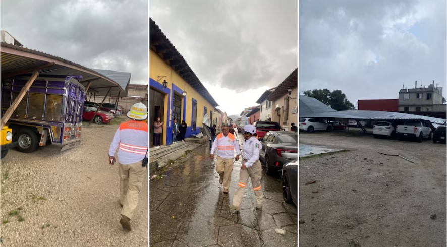 Dos tornados azotan San Cristóbal de las Casas y dejan destrucción