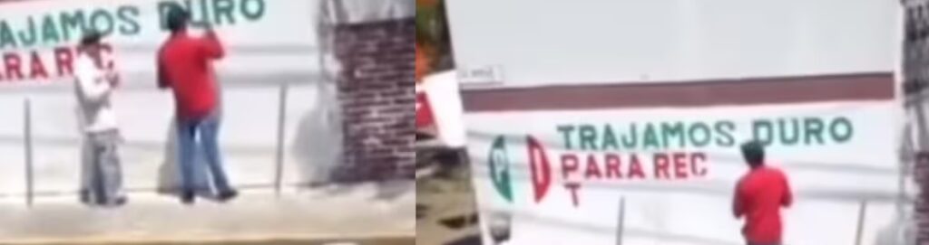 VIDEO: Error ortográfico en mural se vuelve sensación
