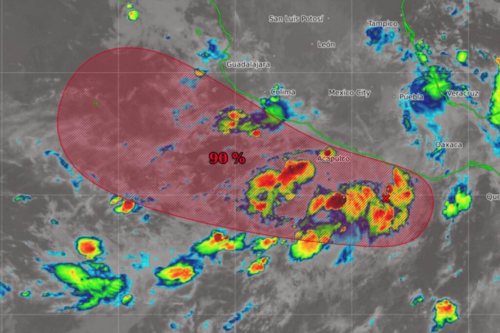 SMN advierte por posible ciclón tropical en el Pacífico