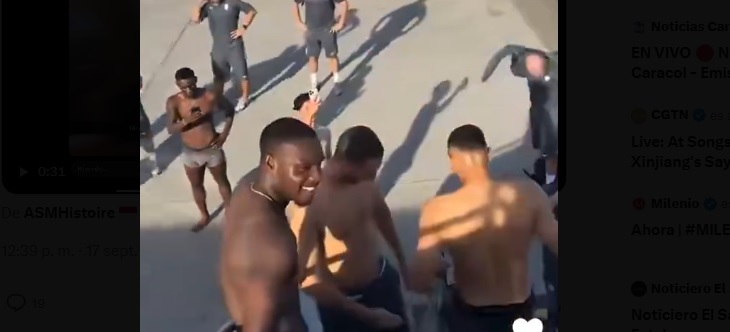 VIDEO: Jugadores del Mónaco quedaron en ropa interior por falla aérea