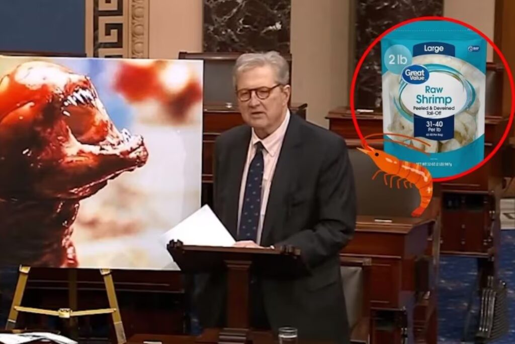Senador de Louisiana dice que camarones contaminados te convertirte en Alien