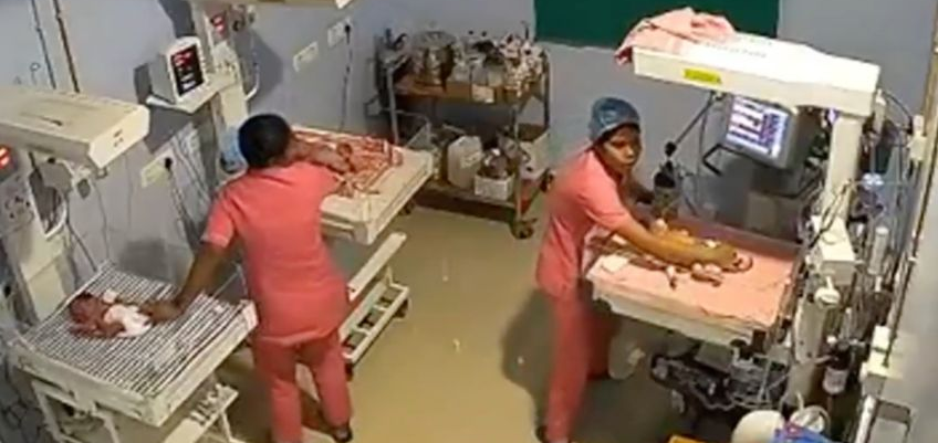 VIDEO: Enfermeras desafían el terremoto para salvar a recién nacidos