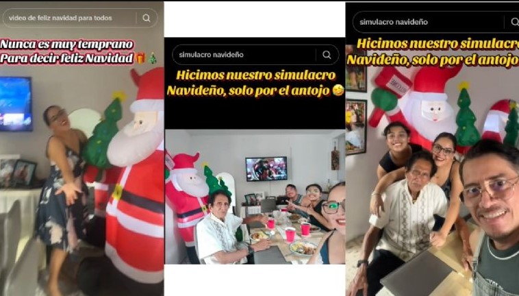 Familia arma «simulacro navideño» en septiembre