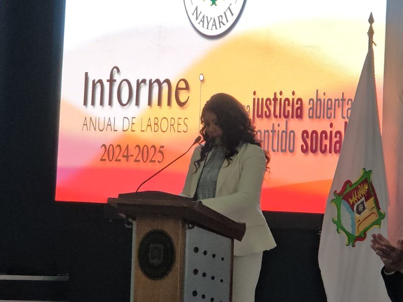 Rinde su informe la presidenta del Poder Judicial de Nayarit