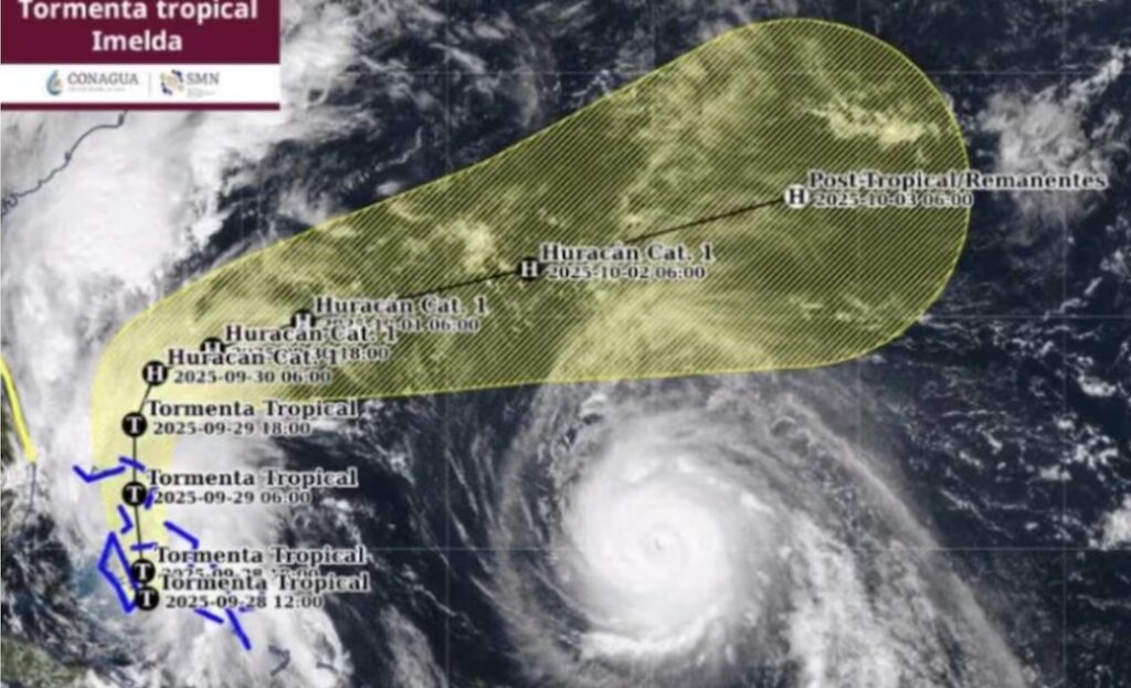 Tormenta tropical Imelda tocará tierra como huracán de categoría 1
