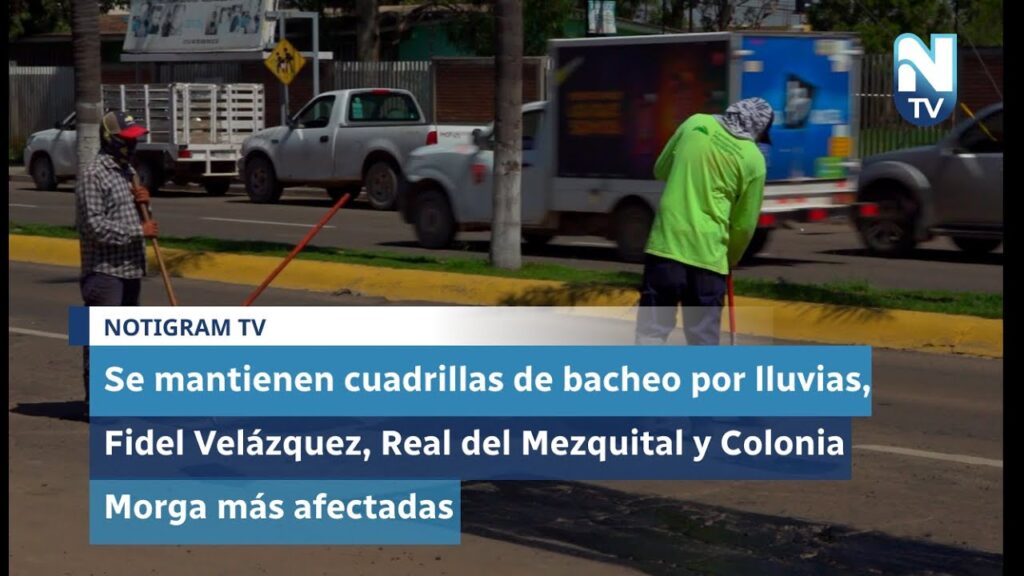 Se mantienen cuadrillas de bacheo por lluvias, Fidel Velázquez, Real del Mezquital y Colonia Morga más afectadas