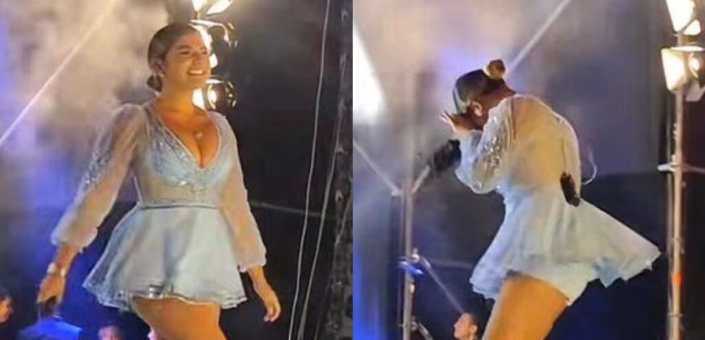 VIDEO: Drone golpea a famosa cantante durante concierto