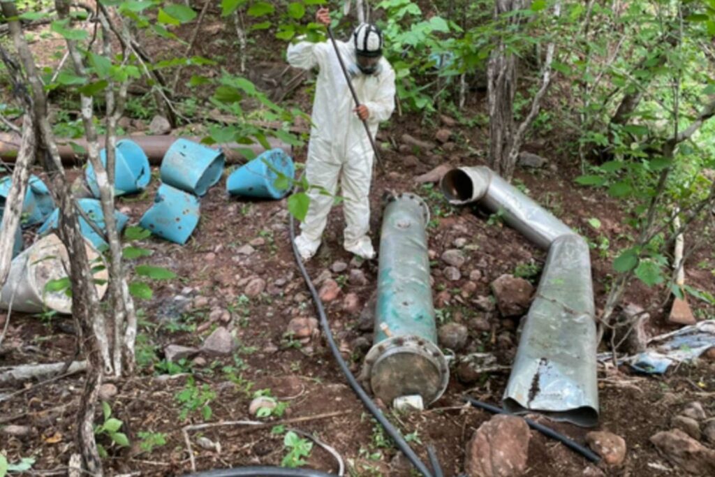 Desmantelan 13 centros de químicos y un laboratorio clandestino en Sinaloa