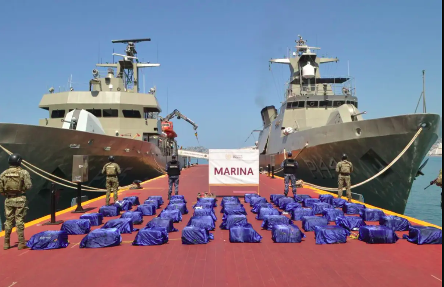 Marina asegura 1.6 toneladas de cocaína en operativo marítimo