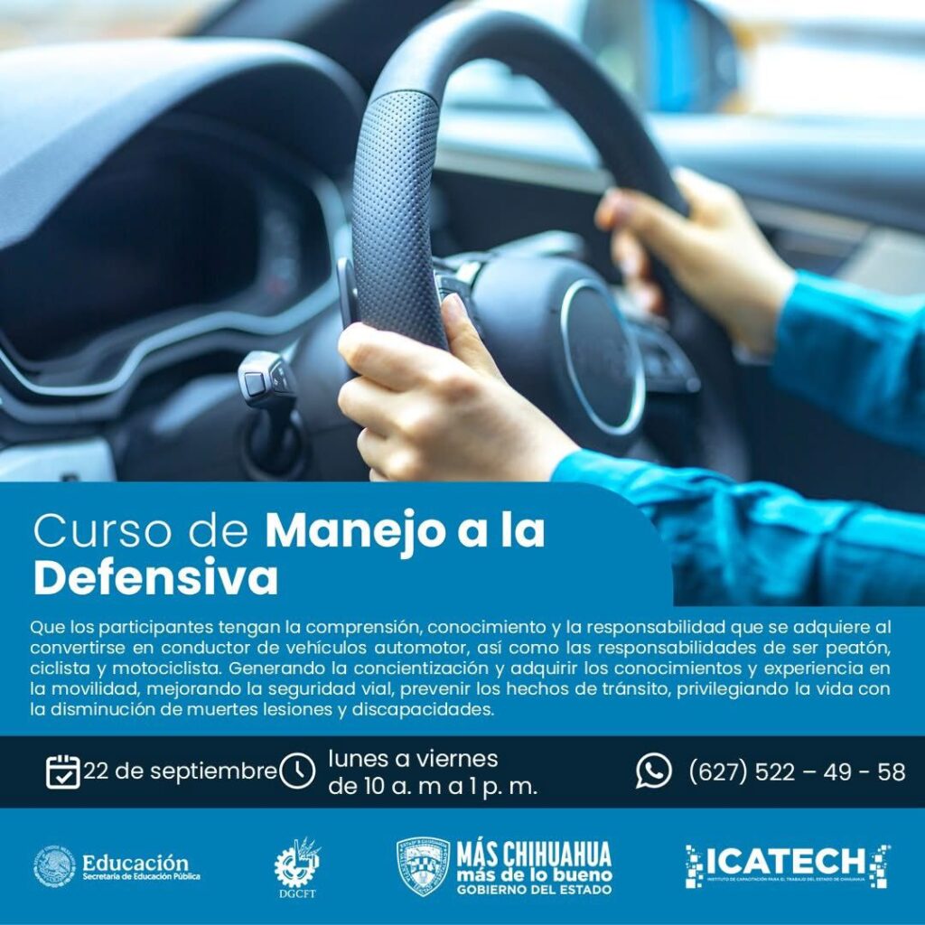 Comisario Lucio Porras Valdez impartirá curso de Manejo a la Defensiva en ICATECH Parral
