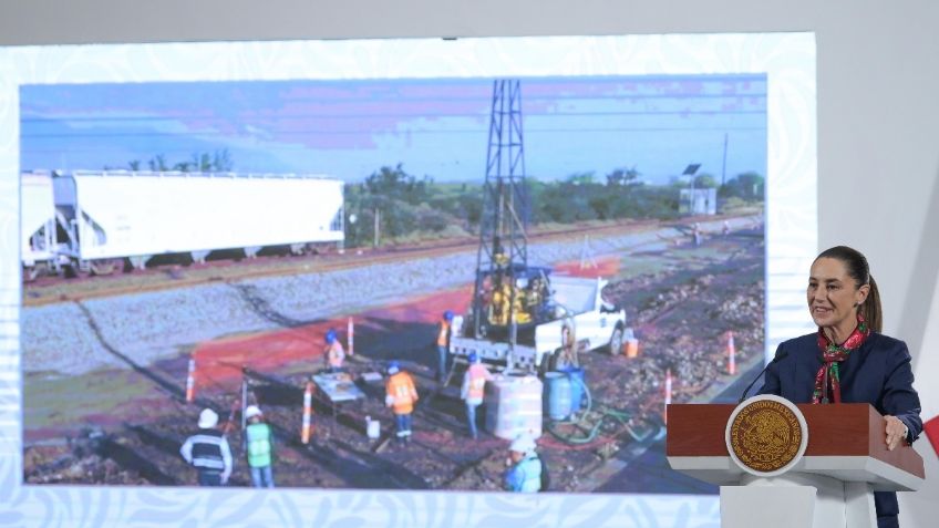Sheinbaum da banderazo a obras del Tren Saltillo–Nuevo Laredo