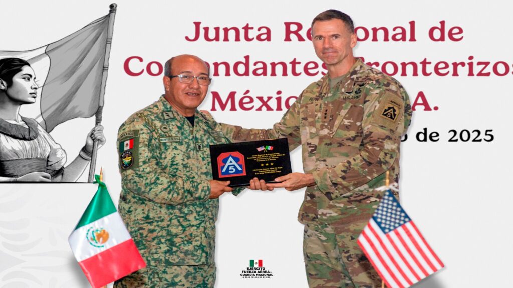 Encuentro Estratégico: Ejércitos de México y EE.UU. coordinan trabajos de seguridad.