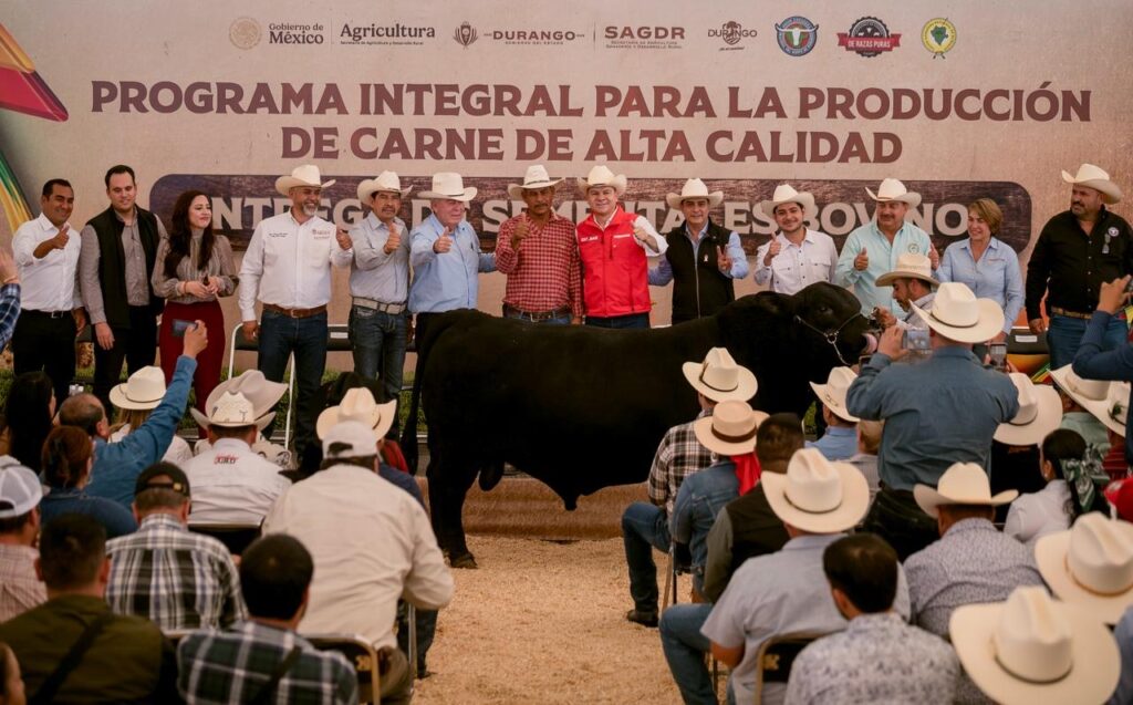 Arranca primera parte del programa para producción de carne de alta calidad; entregan Esteban Villegas y Leonel Cota mil sementales de registro