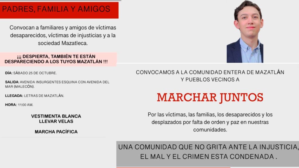 Familiares de Carlos Emilio nuevamente convocan a una marcha pacífica en Mazatlán