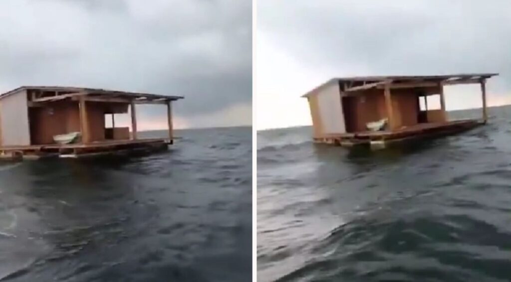 Hallan restaurante flotando en la costa tras la devastación en Poza Rica