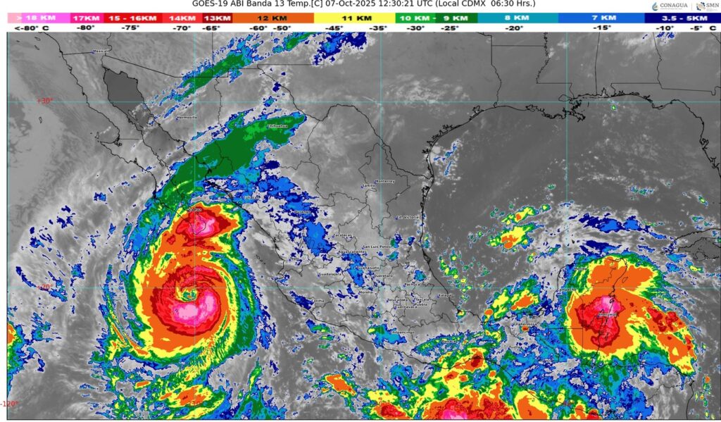 Huracán Priscilla alcanza categoría 2 y sigue la  alerta  en la costa de Jalisco