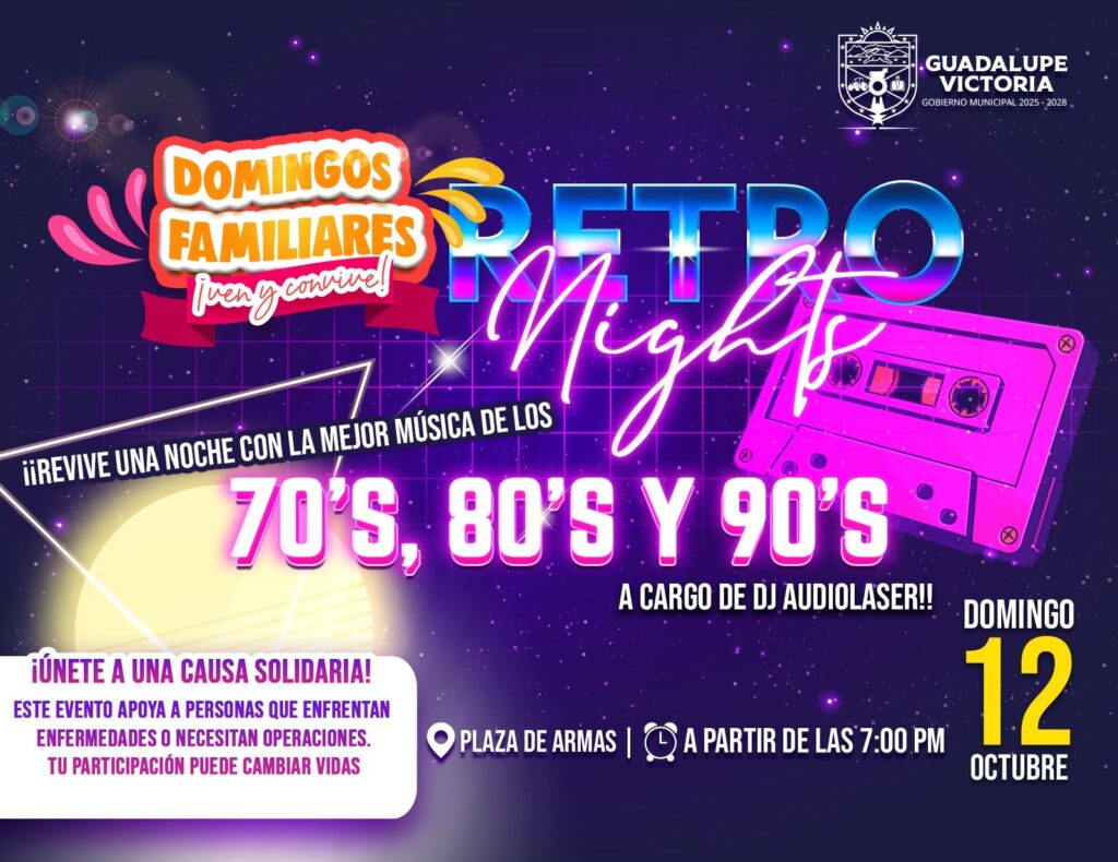 Invita el Gobierno Municipal al quinto Domingo familiar con temática retro