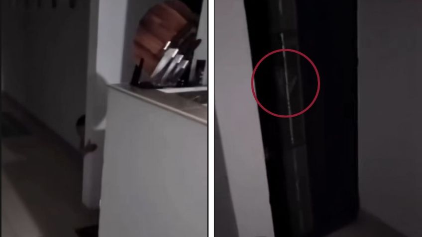 ¡De terror! Captan supuesto niño fantasma escondido en una casa