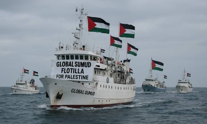 Israel deportará a Europa a activistas de la flotilla Global Sumud que buscaba llegar a Gaza