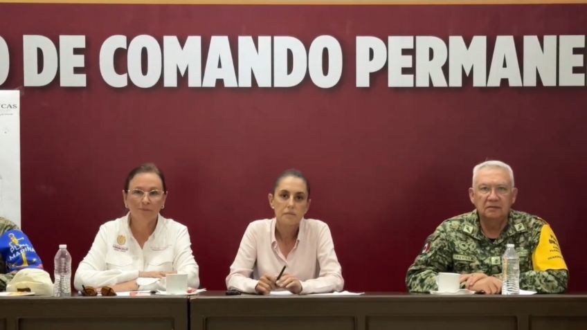 Sheinbaum encabeza Centro de Comando Permanente en Veracruz por lluvias