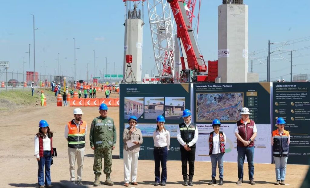 Sheinbaum supervisa avance del Tren de Pasajeros México–Pachuca; reporta 9.3% de progreso físico