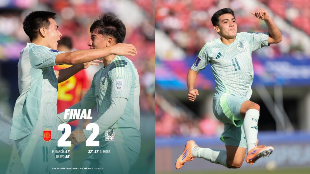 México empata con España en un partido intenso: Mora es el MVP