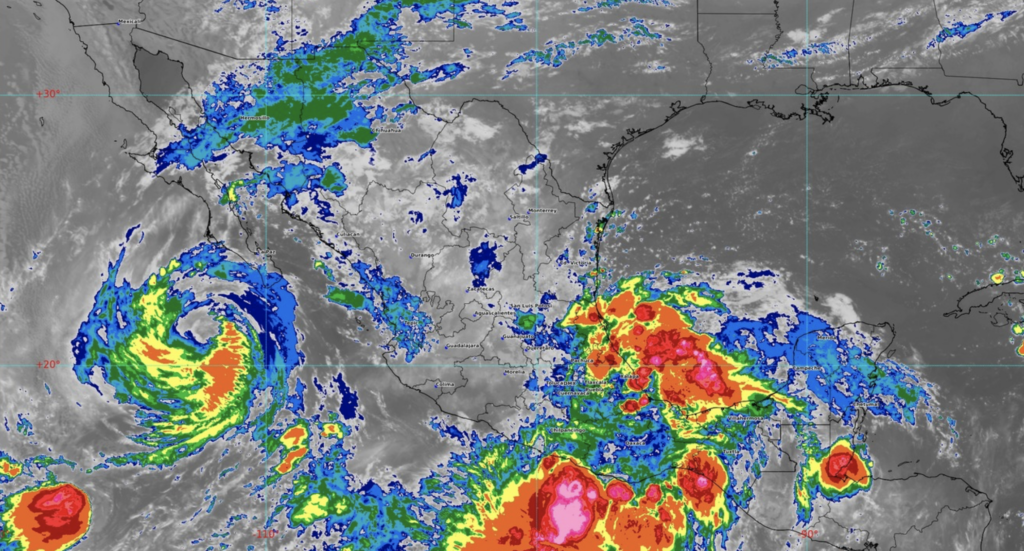 Jalisco enfrenta fuertes lluvias y vientos por huracán Priscilla y sistemas meteorológicos