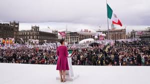 Acompaña gobernador Navarro a Claudia Sheinbaum en su mensaje de primer año de gobierno