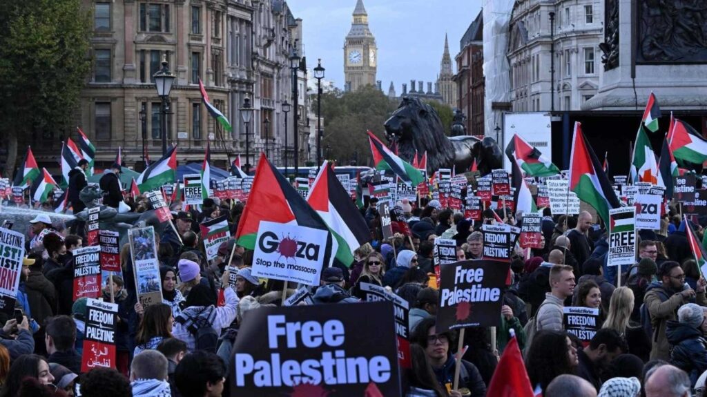 Marcha en Londres resalta el clamor por Palestina