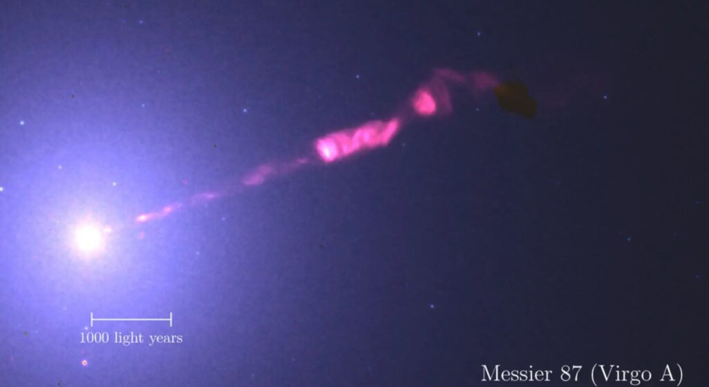 Confirman la existencia de un contrajet en el agujero negro M87* con imágenes infrarrojas