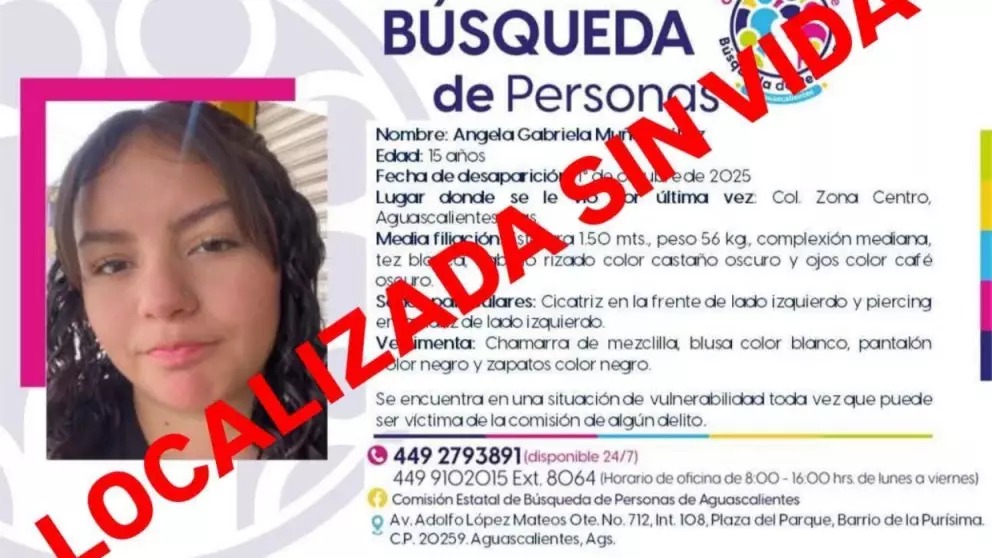 Hallan muerta en Querétaro a joven de 15 años desaparecida en Aguascalientes; responsable se quitó la vida