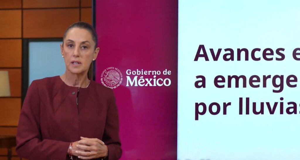Sheinbaum presenta avances en atención a emergencia por lluvias en 5 estados