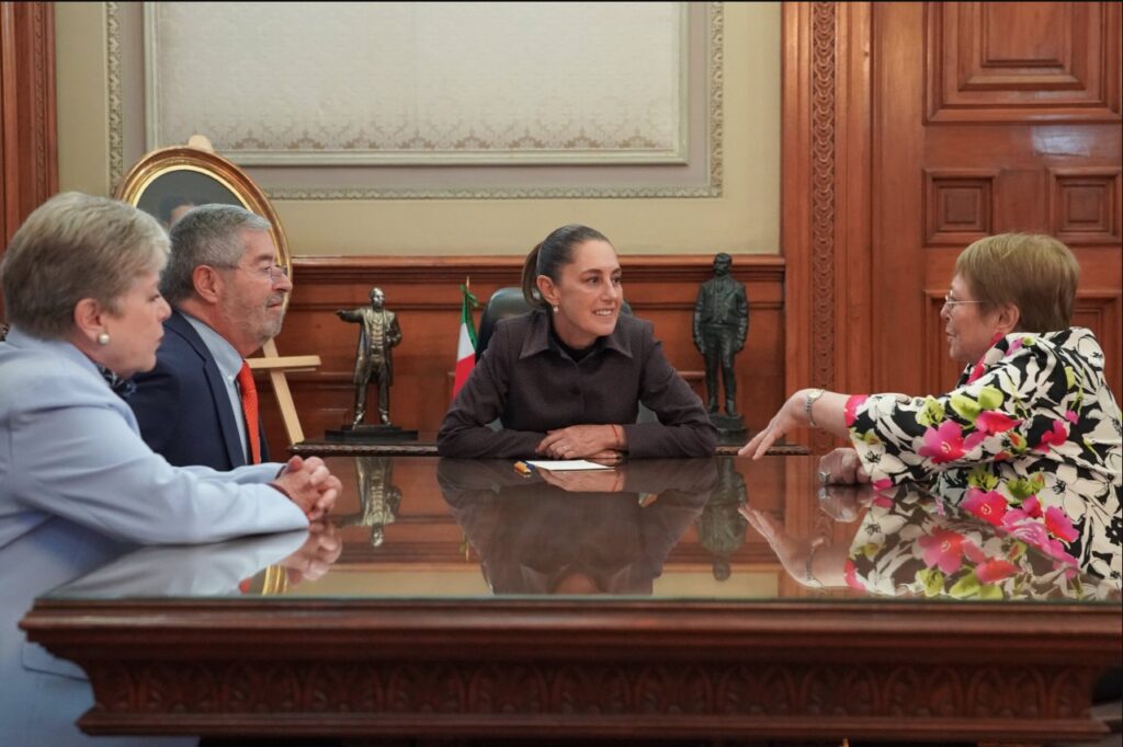 Claudia Sheinbaum se reúne con Michelle Bachelet expresidenta de Chile