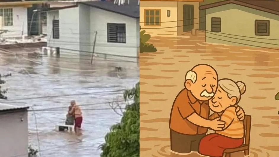 Muere Doña Elodia, abuelita que se viralizó abrazada a su esposo en la inundación de Poza Rica