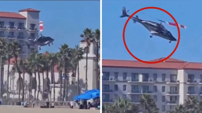 VIDEOS: Helicóptero se desploma en California; cinco personas resultan lesionadas