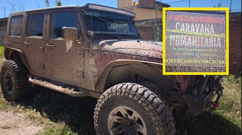 Caravana humanitaria lleva ayuda a afectados por inundaciones en Huehuetla, Hidalgo