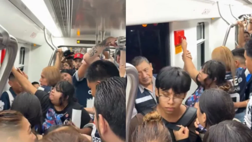 Mujer es agredida por aficionados de Monterrey tras exigir respeto en vagón exclusivo
