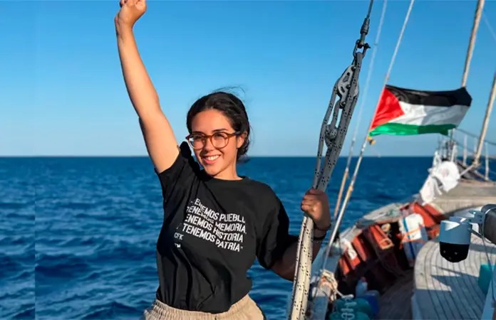EU retira visa a Arlín Medrano, mexicana que participó en flotilla humanitaria a Gaza