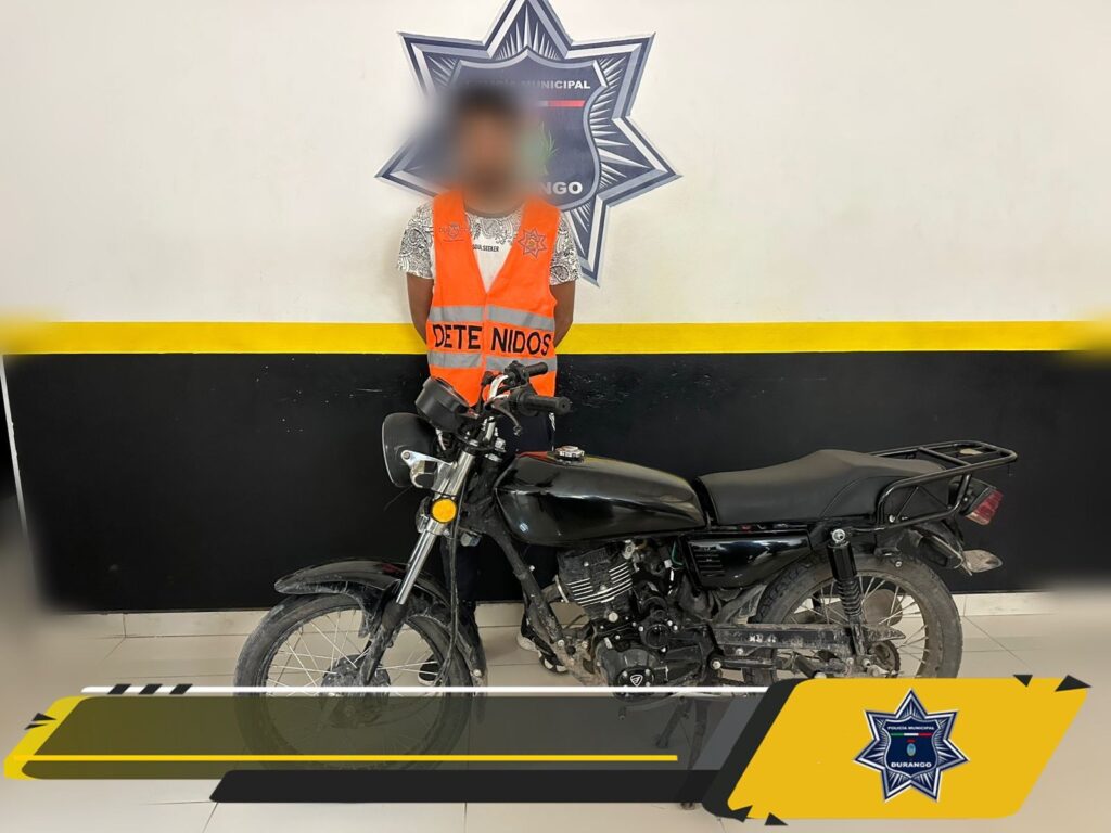 Se paseaba en moto con reporte de robo