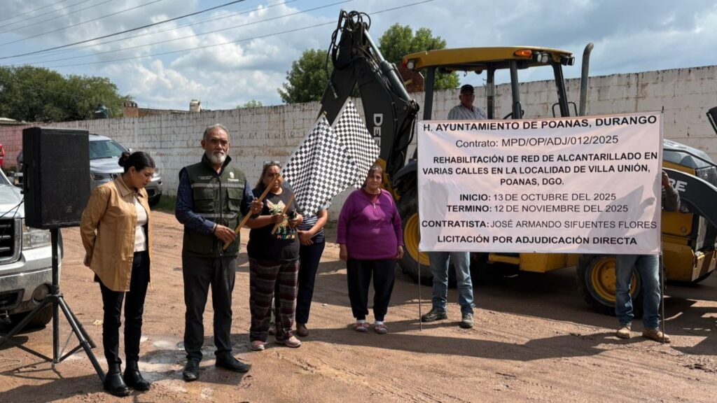Inicia rehabilitación de alcantarillado y pavimentación en Poanas