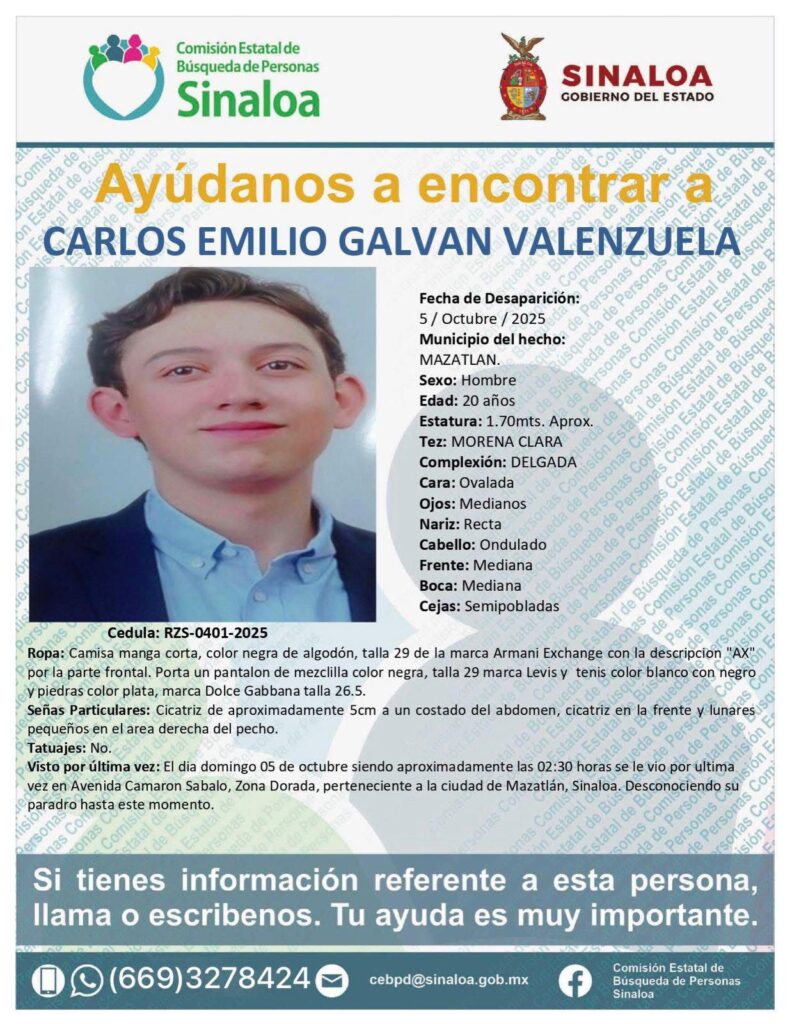 Extorsionan a familia de duranguense desaparecido en Mazatlán