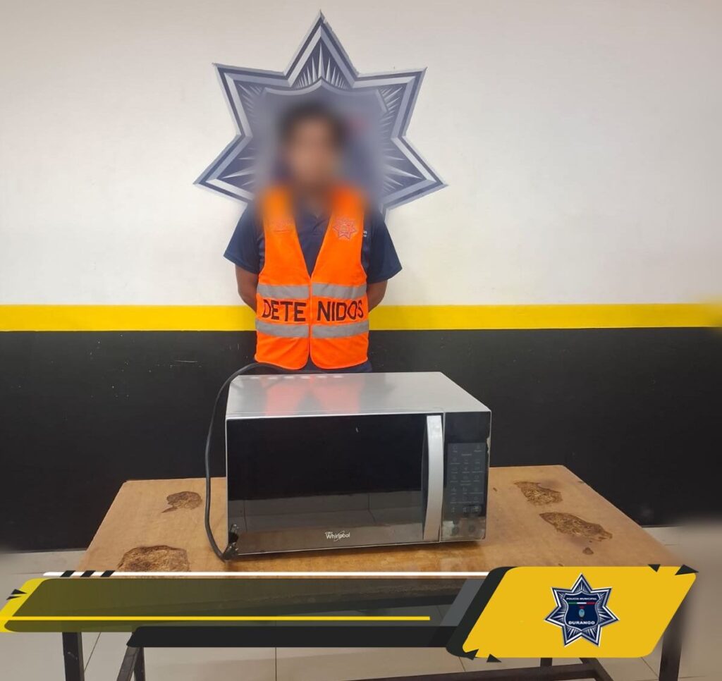 Descubren a individuo que robaba horno de microondas